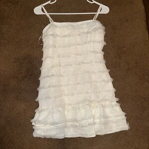 Princess Polly White Ruffled Mini Sundress